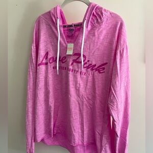 Victoria's Secret Pink V-Neck Lightweight Hoodie NWT size M